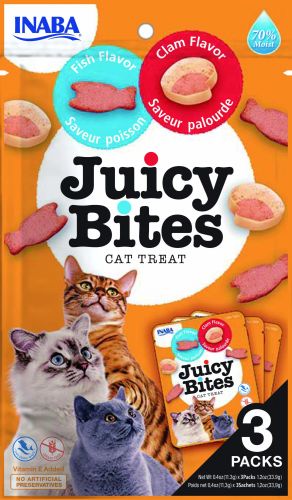 Inaba Cat Juicy Bites - hal és kagyló 3 x  11.3 g