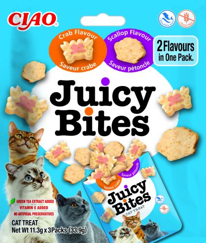Inaba Cat Juicy Bites - rák és kagyló 3 x  11.3 g