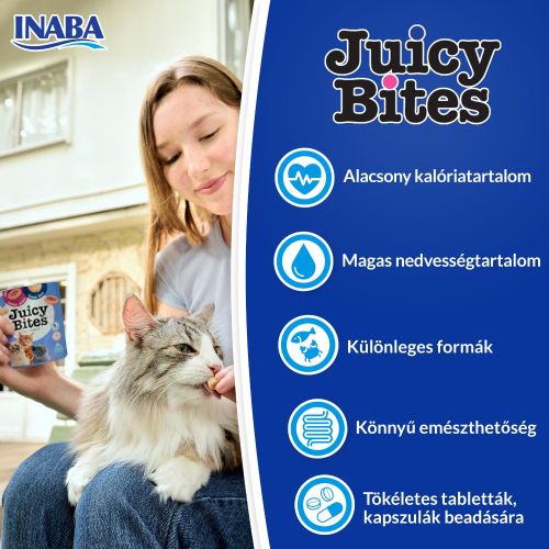 Inaba  Cat Juicy Bites - garnélarák és tenger gyümölcsei 3 x  11.3 g
