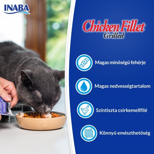 Inaba Cat Grilled Tuna Fillet - házias húslevesbe mártva  15 g