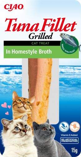 Inaba Cat Grilled Tuna Fillet - házias húslevesbe mártva  15 g