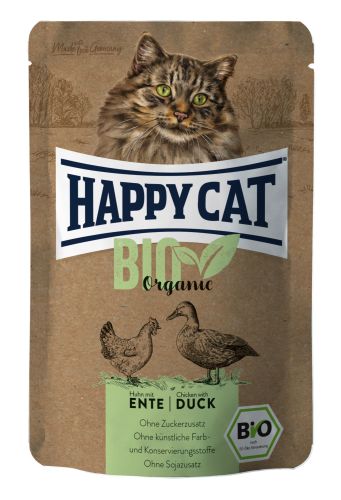 Happy Cat Bio Organic alutasakos eledel - Baromfi és kacsa  85 g