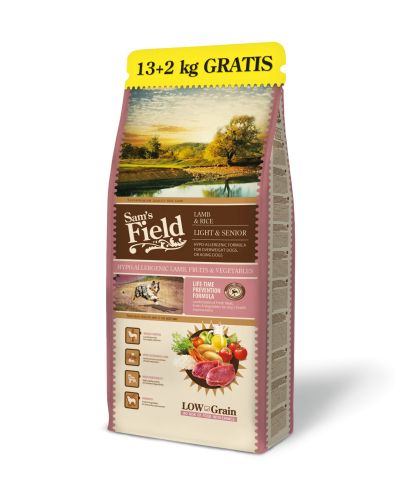 Sam's Field Low Grain Light & Senior Lamb & Rice  13+2 kg