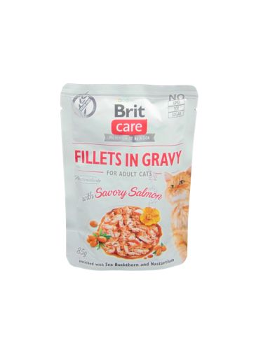 Brit Care Cat Fillets in Gravy - Salmon  85 g