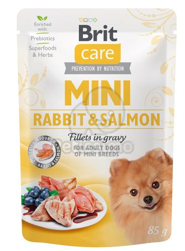 Brit Care Mini Fillets in Gravy - Rabbit & Salmon  85 g