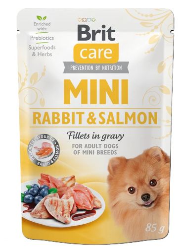 Brit Care Mini Fillets in Gravy - Rabbit & Salmon  85 g