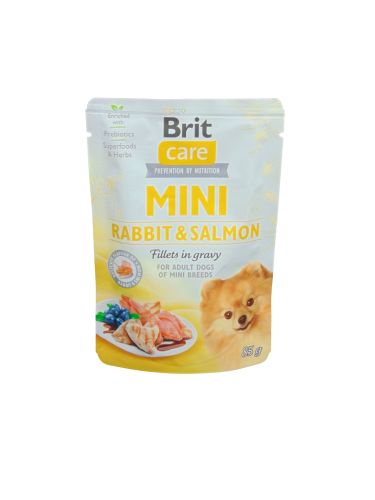 Brit Care Mini Fillets in Gravy - Rabbit & Salmon  85 g