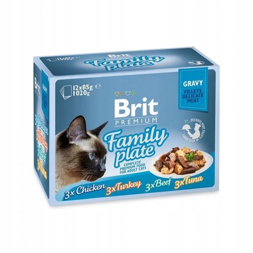 Brit Premium Cat Gravy - Family Plate 12 x  85 g