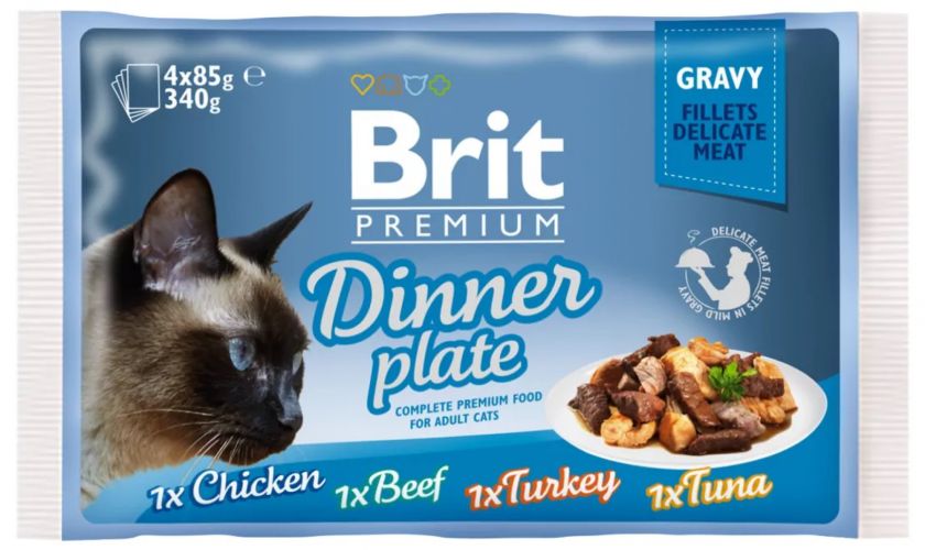 Brit Premium Cat Gravy - Dinner Plate 4 x  85 g