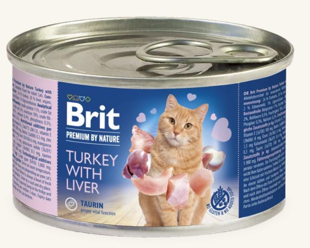 Brit Premium by Nature Cat - Turkey with Liver  200 g