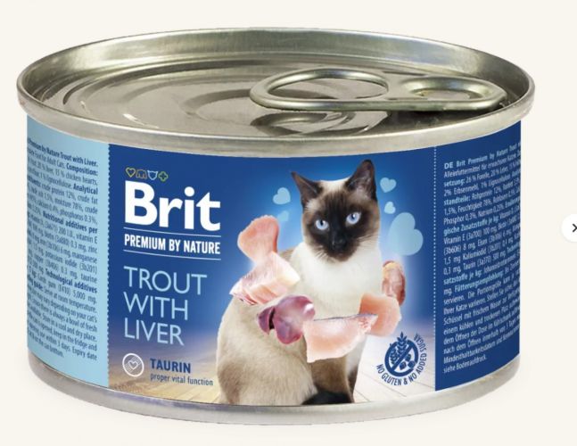 Brit Premium by Nature Cat - Trout with Liver  200 g