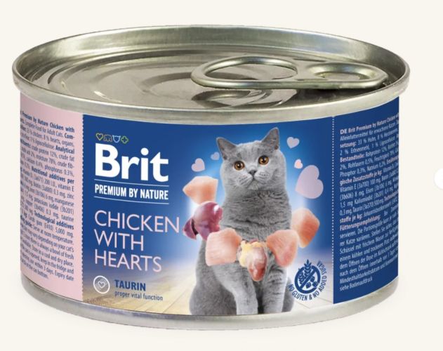 Brit Premium by Nature Cat - Chicken with Hearts  200 g