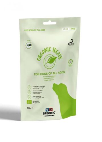 Specific CT-BIO Organic Treats jutalomfalat  100 g