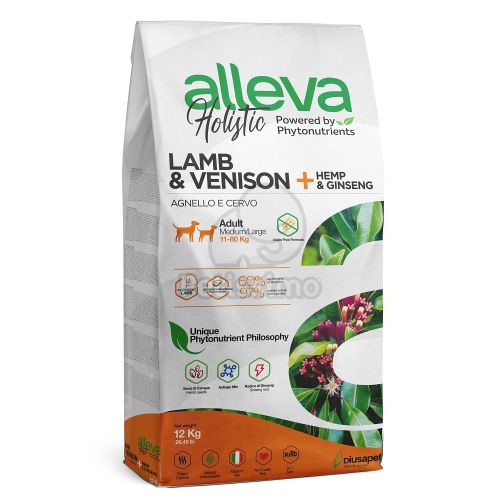 Alleva Holistic Adult Medium/Maxi Dog Lamb & Venison  12 kg