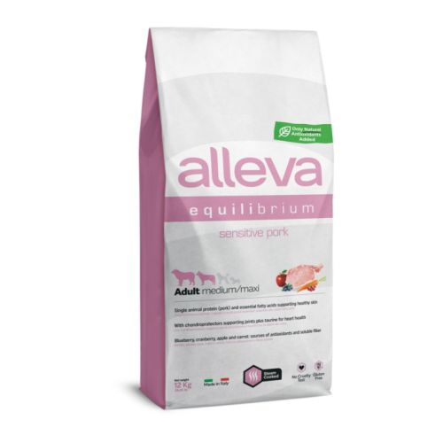 Alleva Equilibrium Adult Medium/Maxi Dog Sensitive - sertés  12 kg