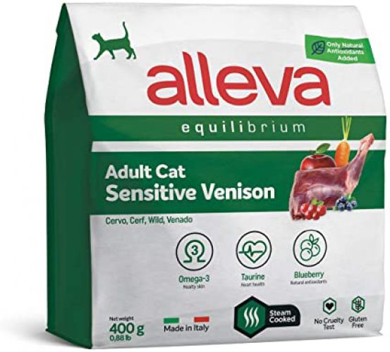 Alleva Equilibrium Adult Cat Sensitive - szarvas  400 g