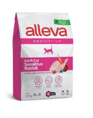Alleva Equilibrium Adult Cat Sensitive - nyúl  10 kg
