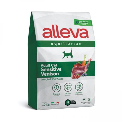 Alleva Equilibrium Adult Cat Sensitive - szarvas  10 kg