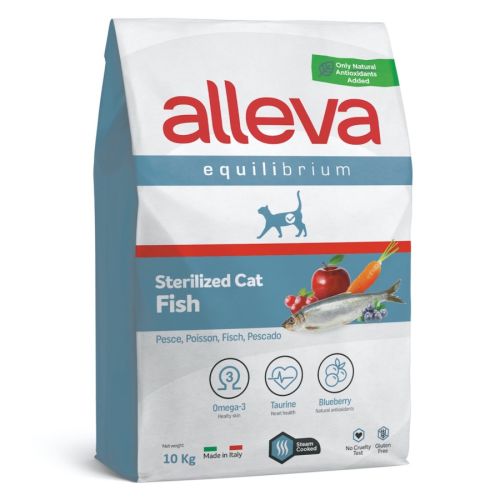 Alleva Equilibrium Sterilized Cat - hal  10 kg