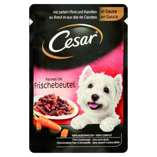 Cesar alutasakos eledel marhával és zöldséges raguval  100 g