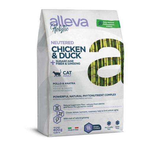 Alleva Holistic Adult Cat Neutered Chicken & Duck  400 g