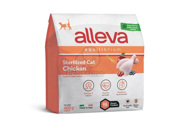Alleva Equilibrium Adult Cat Sterilized - csirke  10 kg