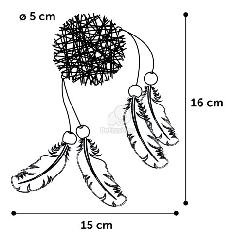 Flamingo Chayenne fonott labda tollakkal  1 db
