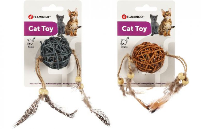 Flamingo Chayenne fonott labda tollakkal  1 db