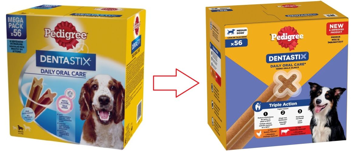 Pedigree DentaStix Medium Chicken + Beef - közepes testű kutyáknak m   1440 g