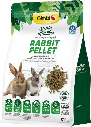 Gimbi Mother Nature Rabbit Pelllet - állateledel nyulak számára  500 g