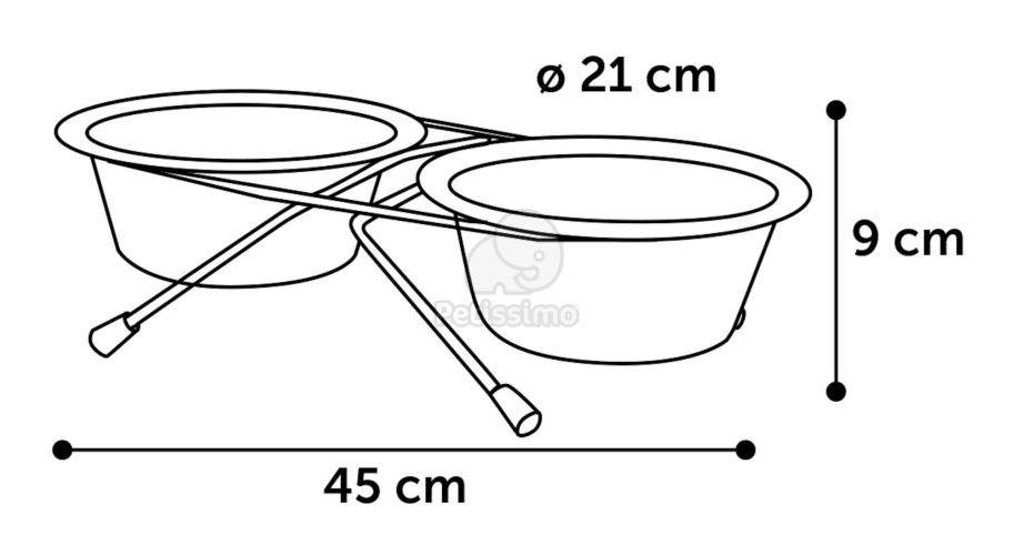 Flamingo Arjun duo fémtál - ezüst 2 x 1600 ml   1 db