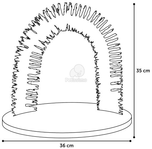 Flamingo ívelt masszázskefe  1 db