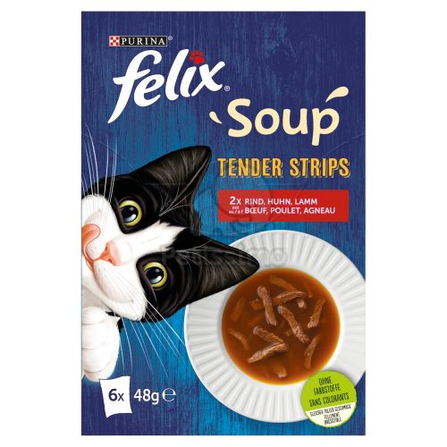 Felix Soup Tender Stripes Házias Válogatás 6 x  48 g