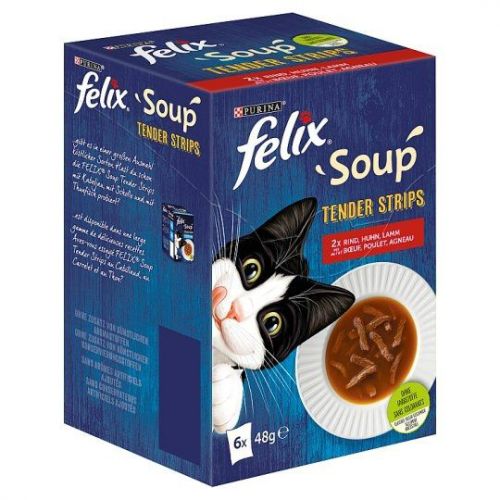 Felix Soup Tender Stripes Házias Válogatás 6 x  48 g