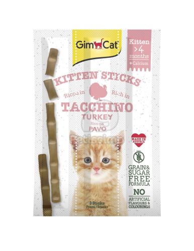 GimCat Kitten Sticks pulyka és kalcium 3 x  3 g