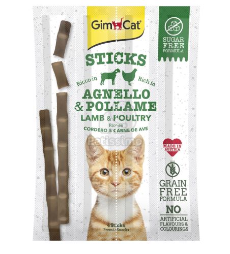 GimCat Sticks bárány és baromfi 4 x  20 g