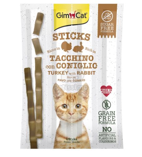 GimCat Sticks pulyka és nyúl 4 x  5 g