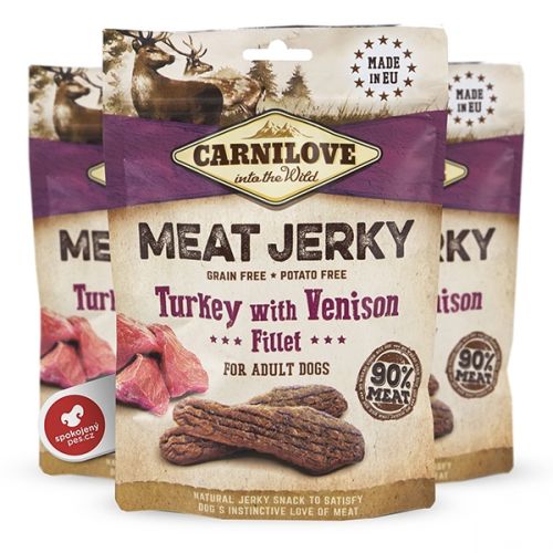 Carnilove Jerky Snack pulyka & szarvas filé  100 g