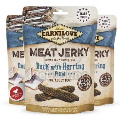 Carnilove Jerky Snack kacsa & hering filé  100 g