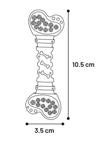 Flamingo játék - Ruffus gumicsont  10.5 cm