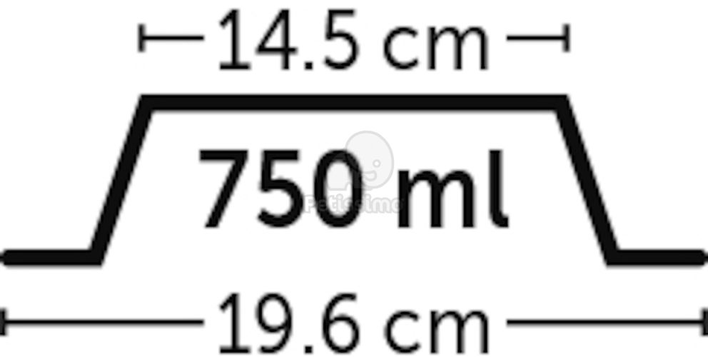Flamingo műanyag tál - világoskék  380 ml