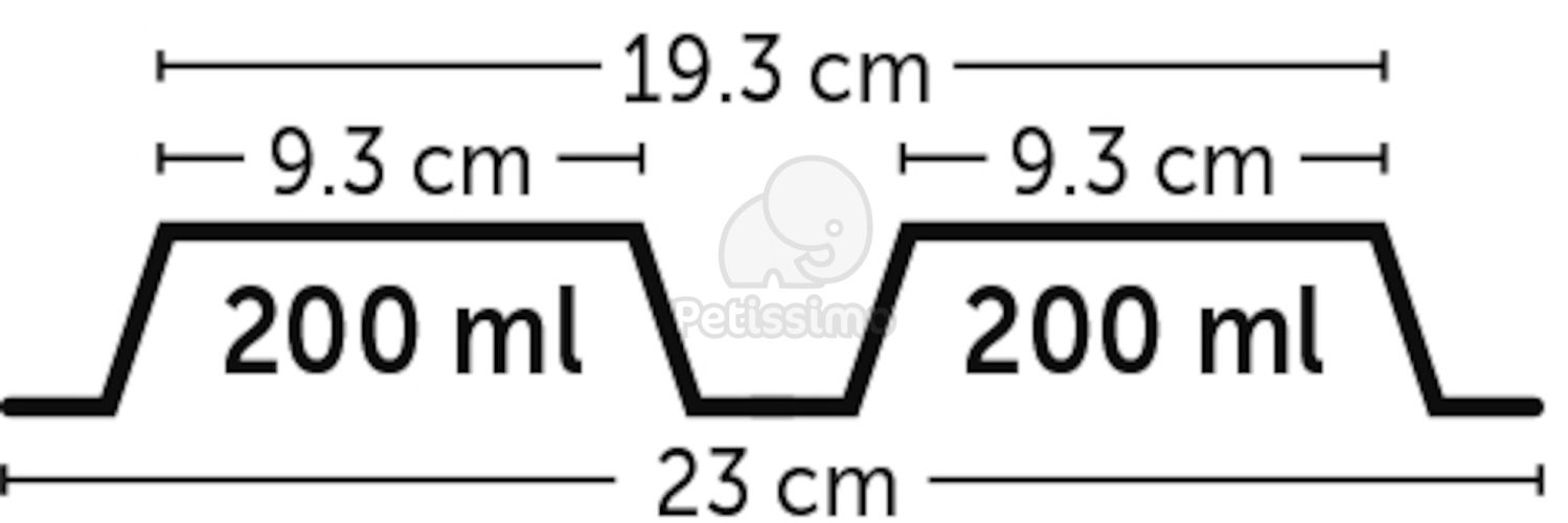 Flamingo műanyag duo tál - világoskék  2x200 ml