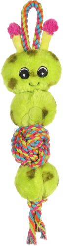 Flamingo játék hernyó kötélen - zöld  40 cm