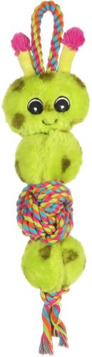 Flamingo játék hernyó kötélen - zöld  40 cm