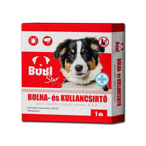BOBI STAR PIROS NYAKÖRV KUTYÁKNAK A.U.V  1 db