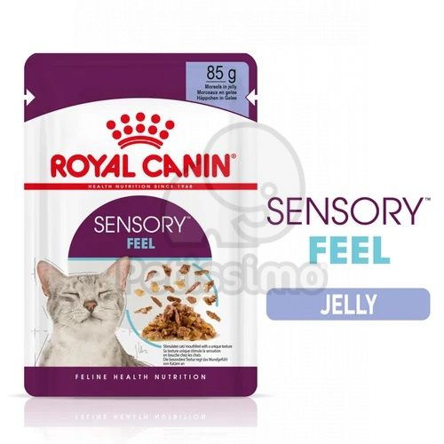 Royal Canin Sensory Feel - zselés nedves táp felnőtt macskák részére 12 x  85 g