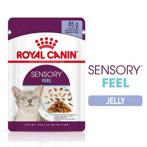 Royal Canin Sensory Feel - zselés nedves táp felnőtt macskák részére 12 x  85 g