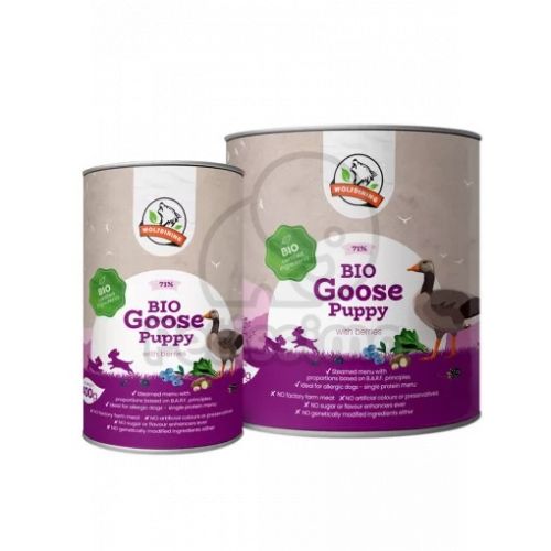 Farkaskonyha BIO liba párolt menü kölyökkutyáknak  800 g