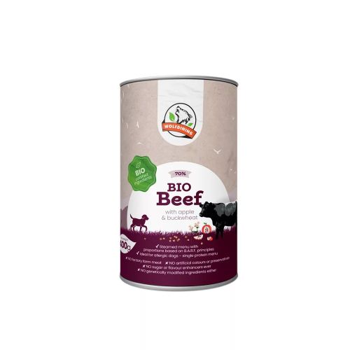 Farkaskonyha BIO marha párolt menü kutyáknak  400 g