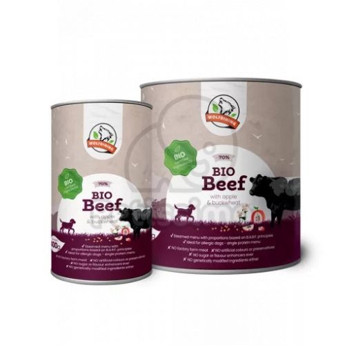 Farkaskonyha BIO marha párolt menü kutyáknak  800 g